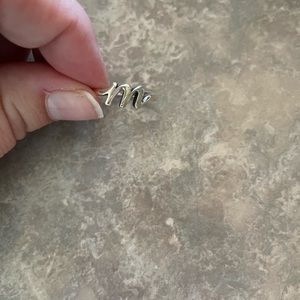 James Avery M Script Initial Ring